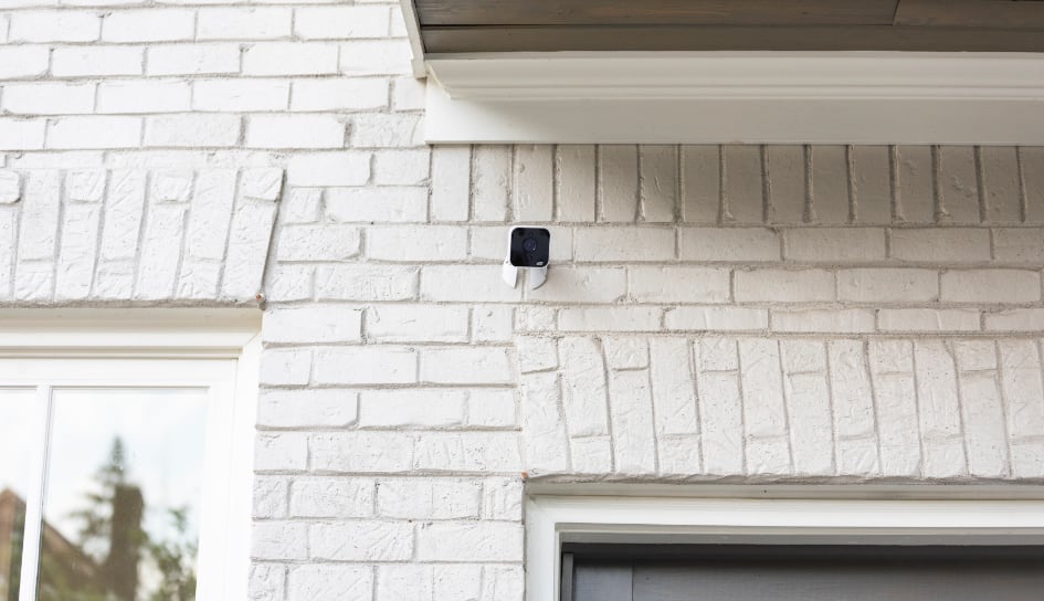 ADT outdoor camera on a Buffalo home